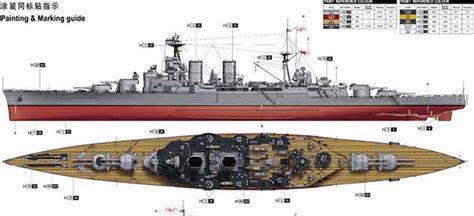 Trumpeter 03710 HMS Hood RN Battlecruiser kit 1/200