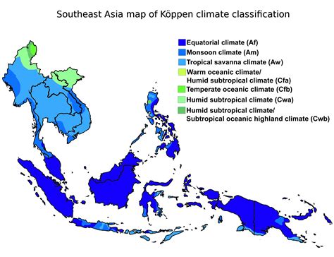 Köppen climate classification for southeast asia [1900 X 1460] : MapPorn