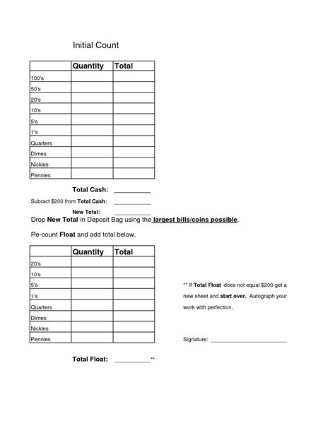 Cash Register Form Template | Balance Sheet Template, Doctors Note Template, Excel Templates