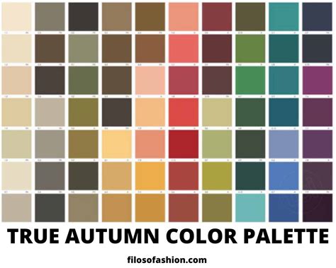 True Autumn Color Palette: Colors For Wardrobe And Makeup