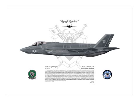 F-35C “Lightning II” – Rough Raiders Strike Fighter Squadron VFA-125 NAS Lemoore, CA – Squadron ...