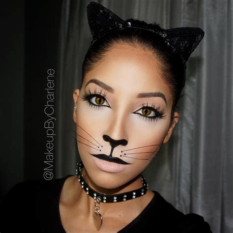 Kitty Cat Halloween Makeup Look Chat Halloween, Cat Halloween Makeup, Halloween Make-up Looks ...