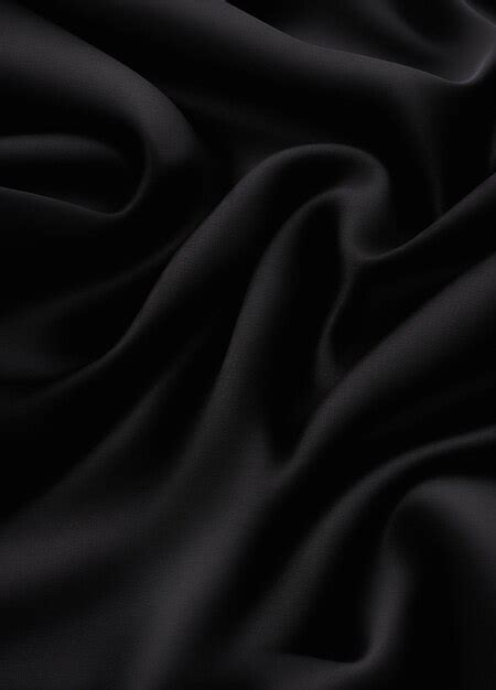 Premium AI Image | Black silk fabric textile texture background