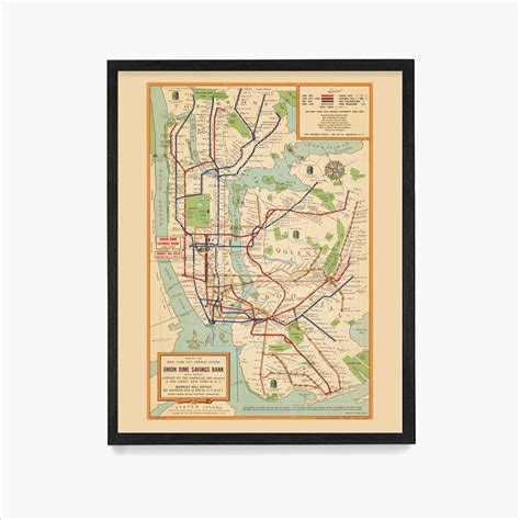 Subway Map Art, Subway Print, Nyc Subway Map, City Wall Art, Map Wall ...