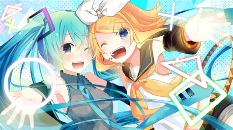 Vocaloid - Miku and Rin art by 手鞠@30日東レ54a (Pixiv) | Vocaloid, Anime, Miku