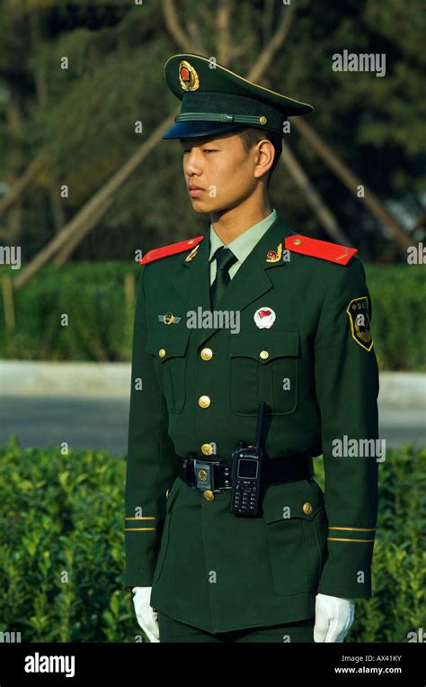 China, Beijing. A Chinese Guard in uniform Stock Photo - Alamy