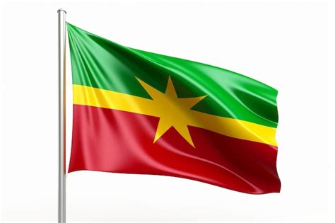 Premium AI Image | Ethiopia Plain Flag Isolated White Ai