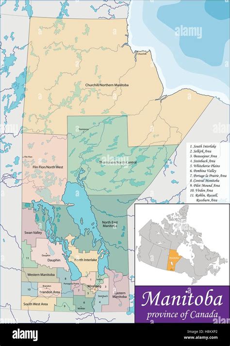 Large Detailed Map Of Manitoba With Cities And Towns Map Detailed ...