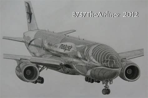 Malaysia Airlines Boeing 777 Heliconia Drawing by B737TheAirliner on DeviantArt