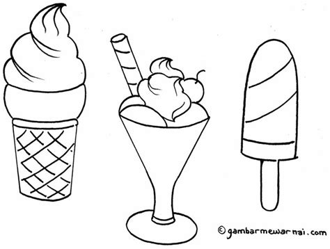 Sketsa Gambar Es Krim - Satu Trik