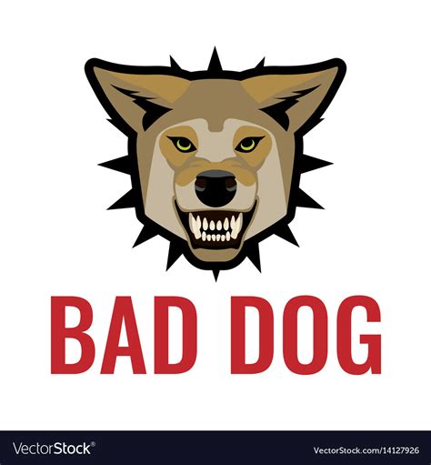 Bad dog poster on white Royalty Free Vector Image