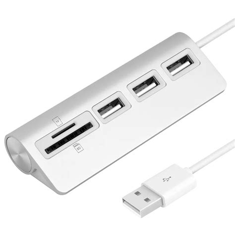 All in one 3 Port USB Hub SD Card Reader Adapter Connector Expand Hub ...