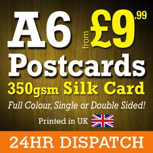 A6 Postcard Printing 350gsm Silk - High Quality A6 Postcards 24hr Dispatch | eBay