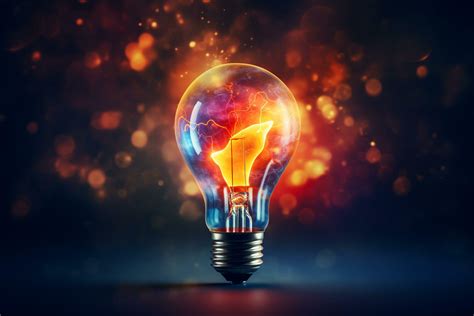 Glowing electric light bulb with lightning inside, 3D rendering. Ai Generated 30491407 Stock ...