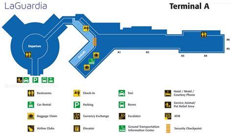 LaGuardia Airport Terminal A Map - Ontheworldmap.com