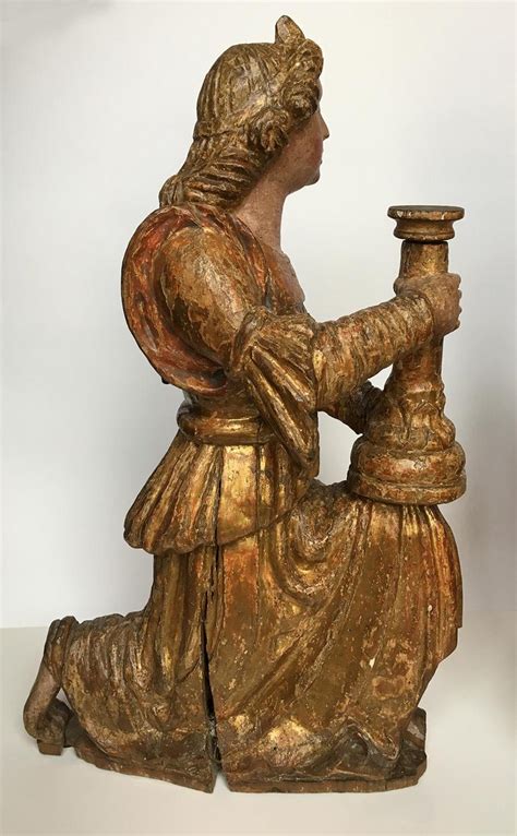 Early Italian Renaissance Wooden Angel Sculptures Gilded Tuscany, circa 1470 at 1stDibs