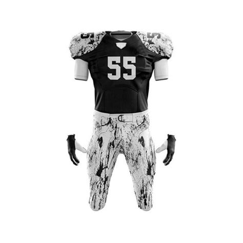 White and Black Football Uniforms