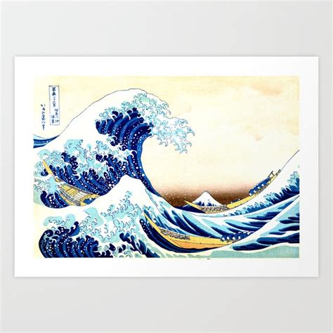 The Great Wave off Kanagawa Art Print by Pure Vintage Love | Society6