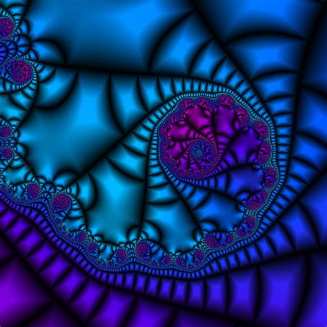 Purple And Blue Fractal Digital Art by Christy Leigh