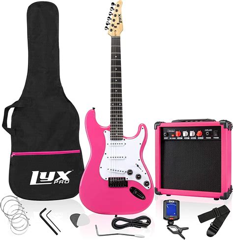 LyxPro Beginner 39” Electric Guitar & Electric Guitar Accessories, Pink - Walmart.com