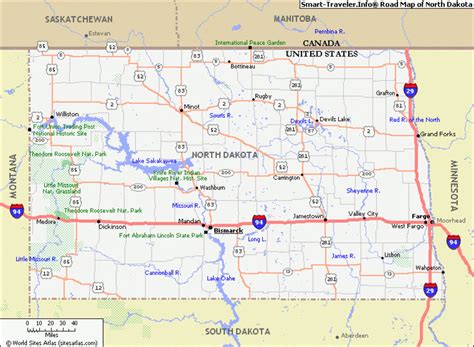 North Dakota State Highway Map - Printable Map