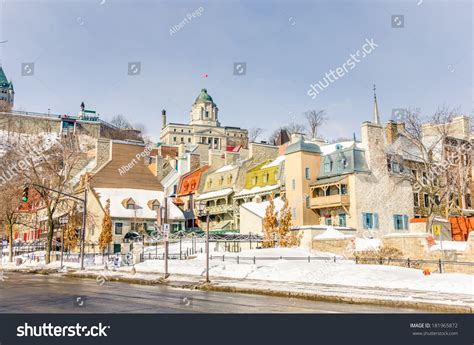 Quebec City Old Town On A Winter Day Stock Photo 181965872 : Shutterstock