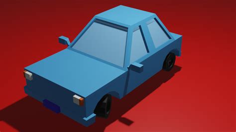 low poly car : Blender 3D Models