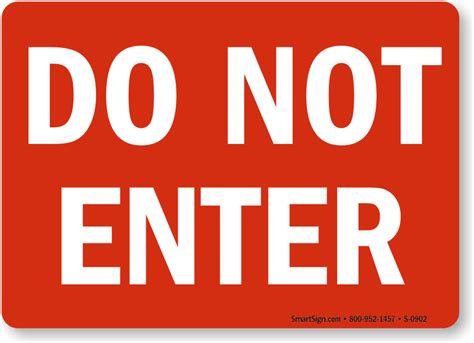 Danger Do Not Enter Sign - ClipArt Best