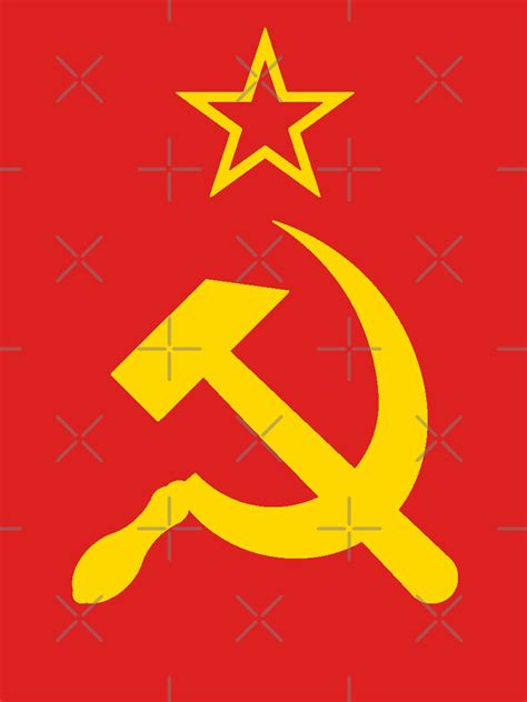 "USSR Hammer and Sickle CCCP retro Russian Soviet Flag" T-shirt by youokpun | Redbubble