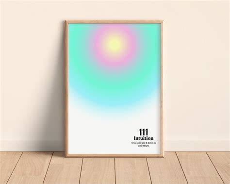 111 Angel Number Wall Art, Aura Poster, Law of Attraction Print, Aesthetic Room Decor, Spiritual ...