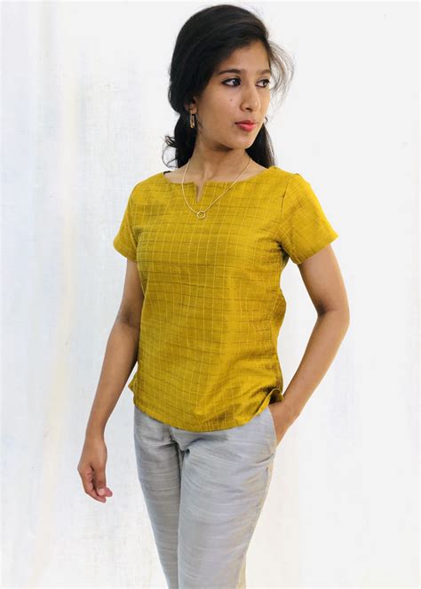 Mustard Dress | 9827GCR-1 | - Boutique In Trichy