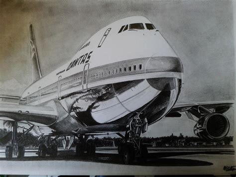 Boeing 747-200 drawing by alainmi on DeviantArt