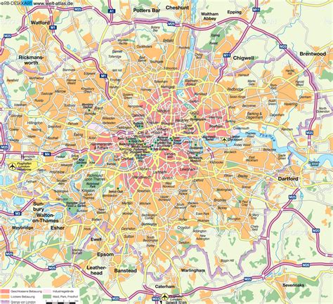 Map of London (City in United Kingdom) | Welt-Atlas.de