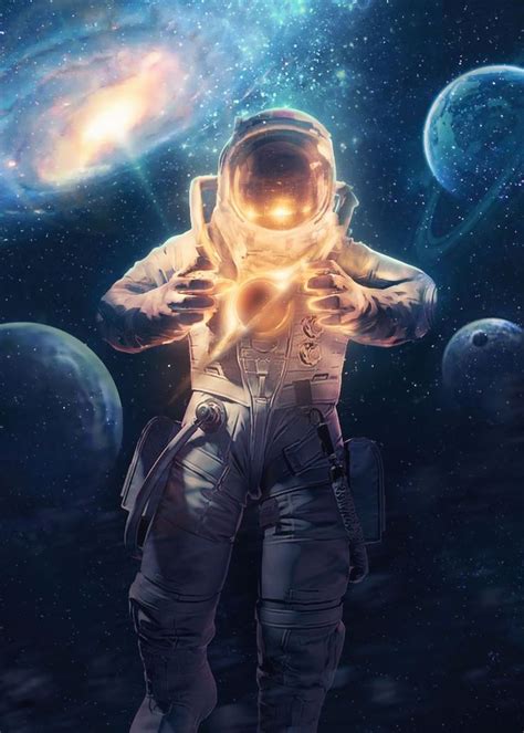 'The cosmic astronaut ' Poster by u phoric | Displate | Astronaut art ...