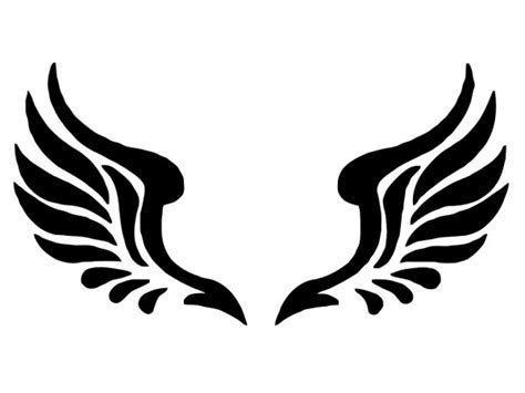 angel wings silhouette vector