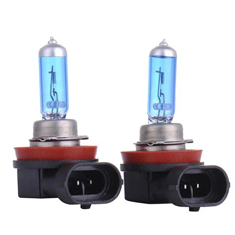 2pcs H11 12V 55W High Performance Halogen Headlight Bulbs White Fog Light Car Headlights Lamp ...