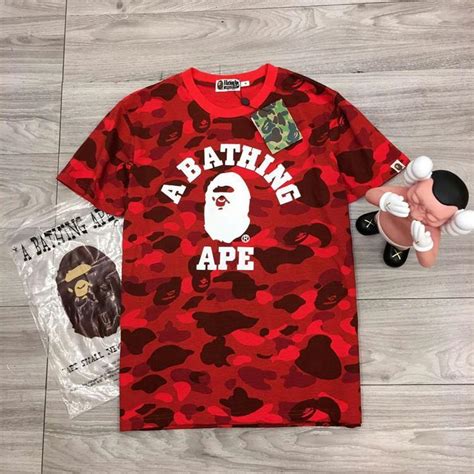 Red BAPE Camo Logo - LogoDix