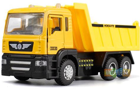 Kids Yellow Pull-Back Function Diecast Dump Truck Toy [NT01T262] : EZTRUCKTOYS.COM