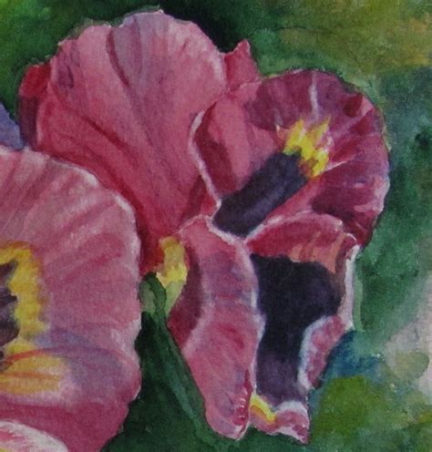 Flower Print Pansy Painting Pansy Flower Art Pink Flower - Etsy