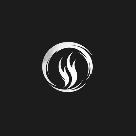 Premium AI Image | a white circle with a white symbol that says fire.