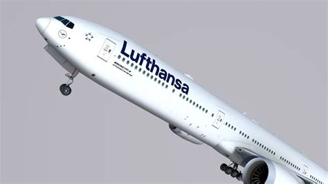 Boeing 777-9x Lufthansa 3D asset | CGTrader