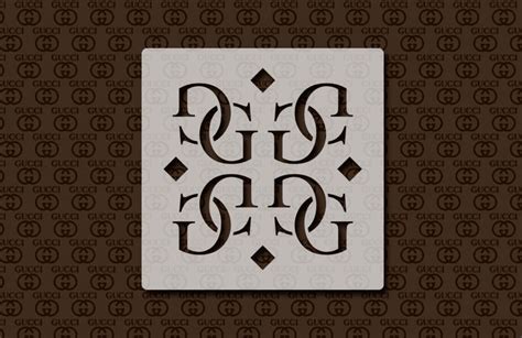 Gucci Pattern stencil, 5" custom logo stencil, cake stencil, flower pattern stencil, cookies ...