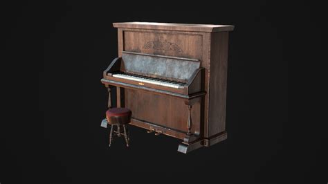 ArtStation - Western Piano Game ready