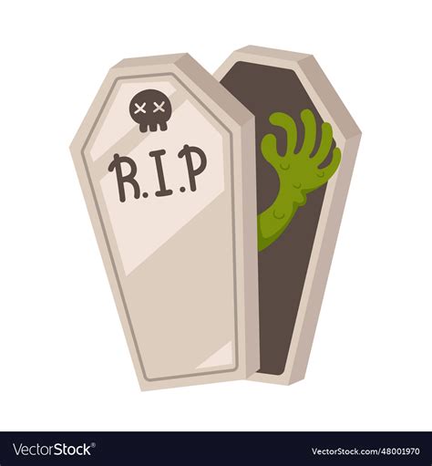 Halloween coffin icon Royalty Free Vector Image