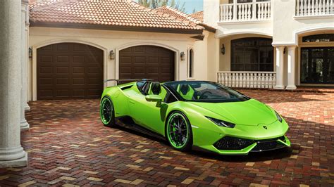 Velos Green Lamborghini Huracan Roadster 5K Wallpaper - HD Car Wallpapers #7886