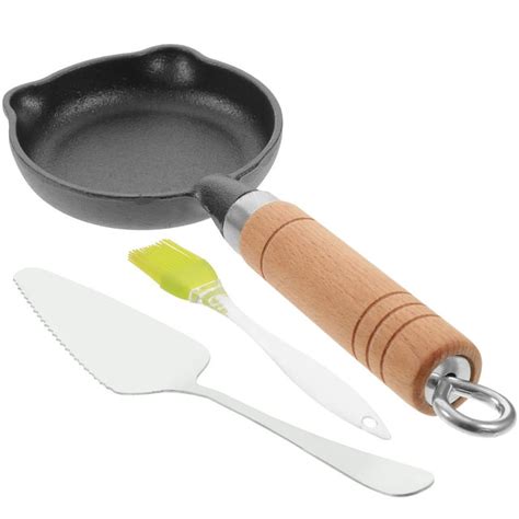 Non Stick Fry Pans Griddle Frying Cast Iron Skillets Omlete Kitchen Supply Essentials Egg ...