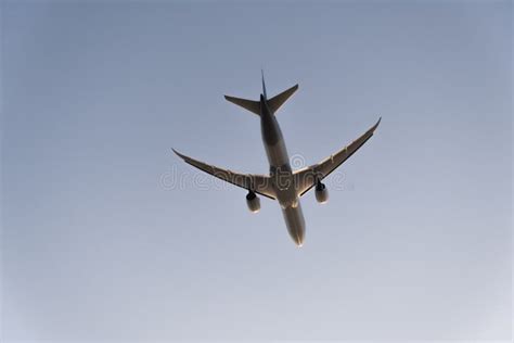 Silhouette of Plane in the Sky during Sunset Stock Photo - Image of commercial, jumbo: 241985398