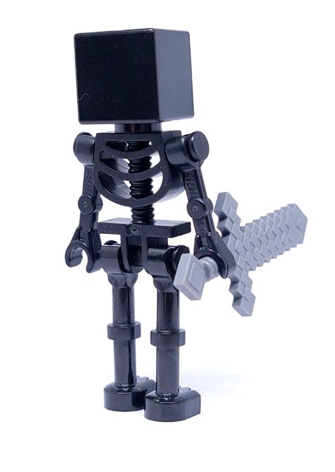 Lego Minecraft Wither Skeleton 21126 21139 Black Sword Minifigure ...