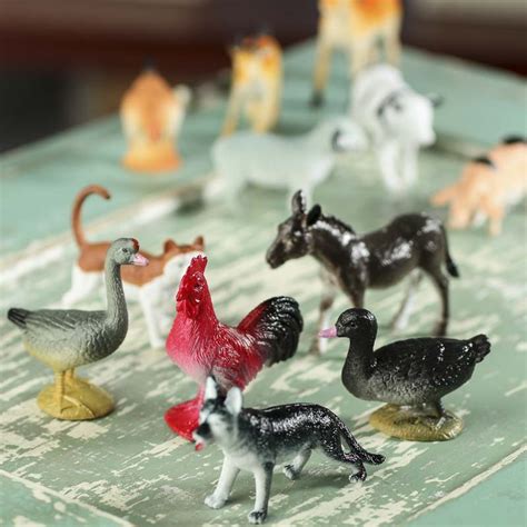 Assorted Miniature Farm Animals - Animal Miniatures - Dollhouse ...