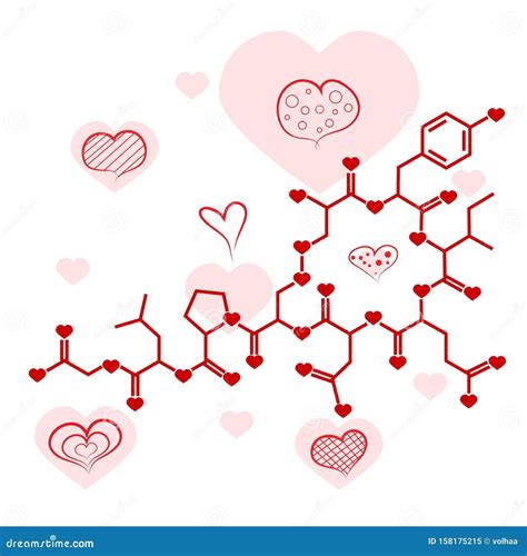 Oxytocin chemical hormula stock vector. Illustration of structure - 158175215